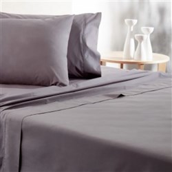 Easy Care Flat Sheet Charcoal Double
