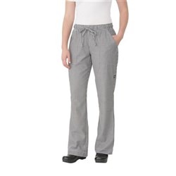 5460045 - Lightweight Slim Fit Ladies Chef Pants Check Small