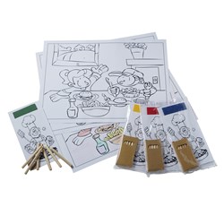 Kids Colouring Cutlery Pouch & Placemat
