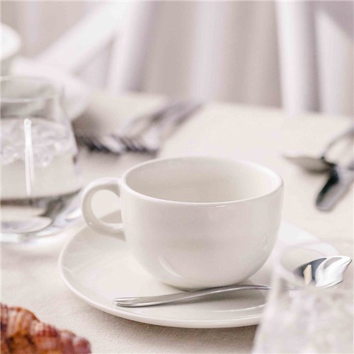 Vital Elevated Tea Cup Saucer White 160mm